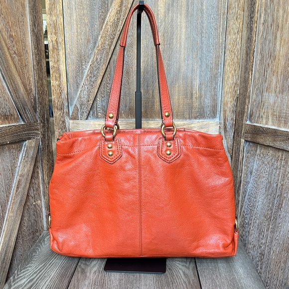 Coach F19243 Ashley Burt Orange Tangerine Leather Satchel Shoulder Handbag - Picture 3 of 16